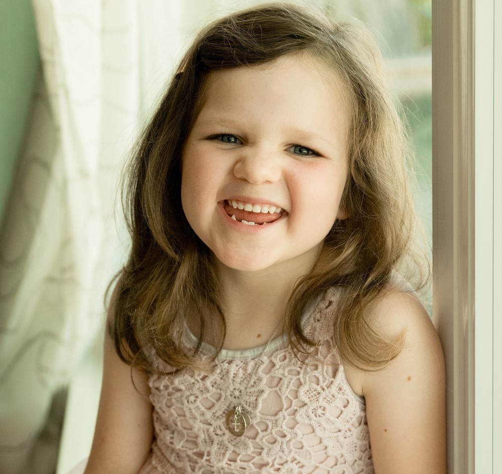 Lucy, cord blood transplant recipient, smiling